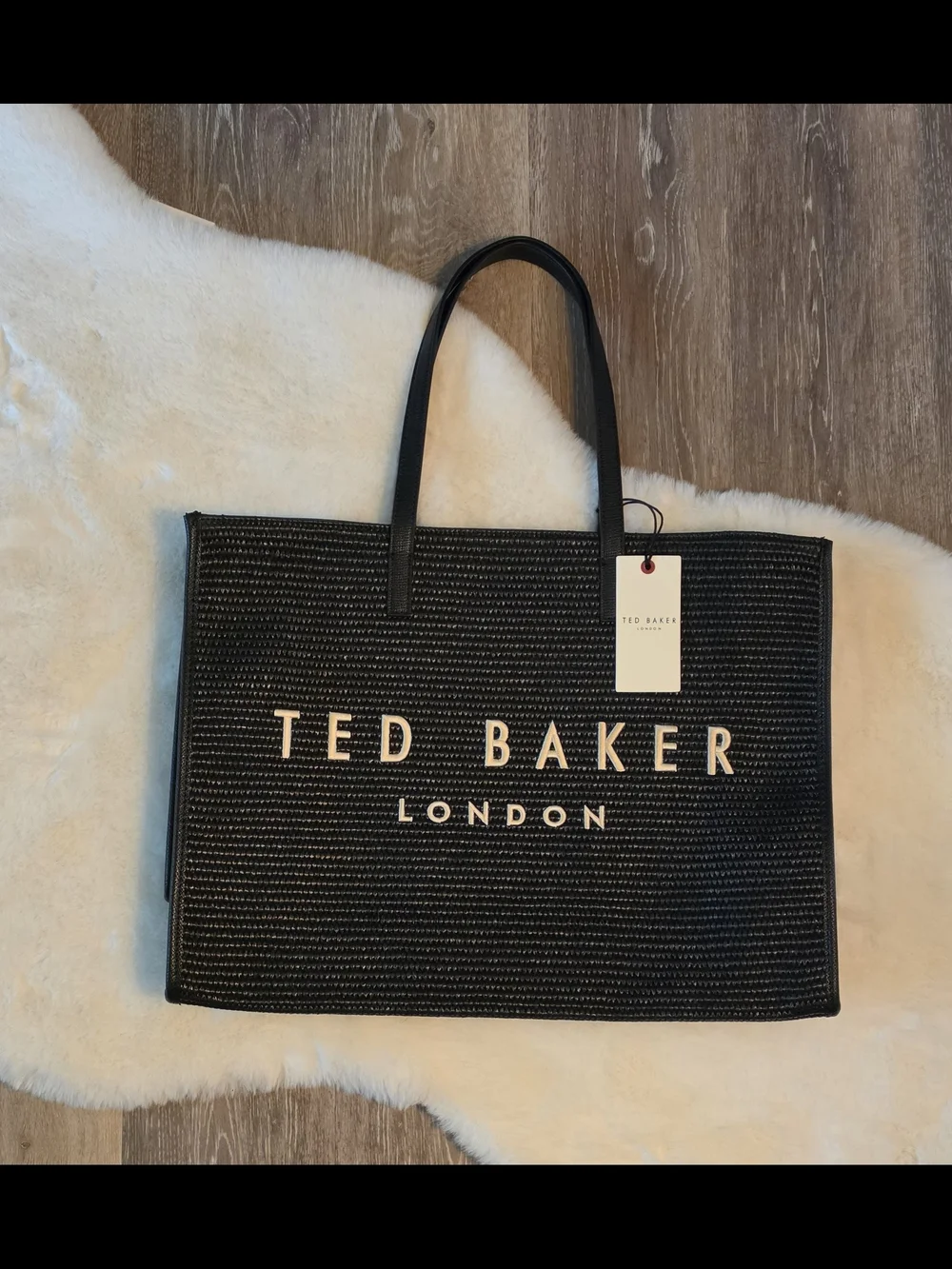 Ted Baker Black Logo Tote Bag NWT